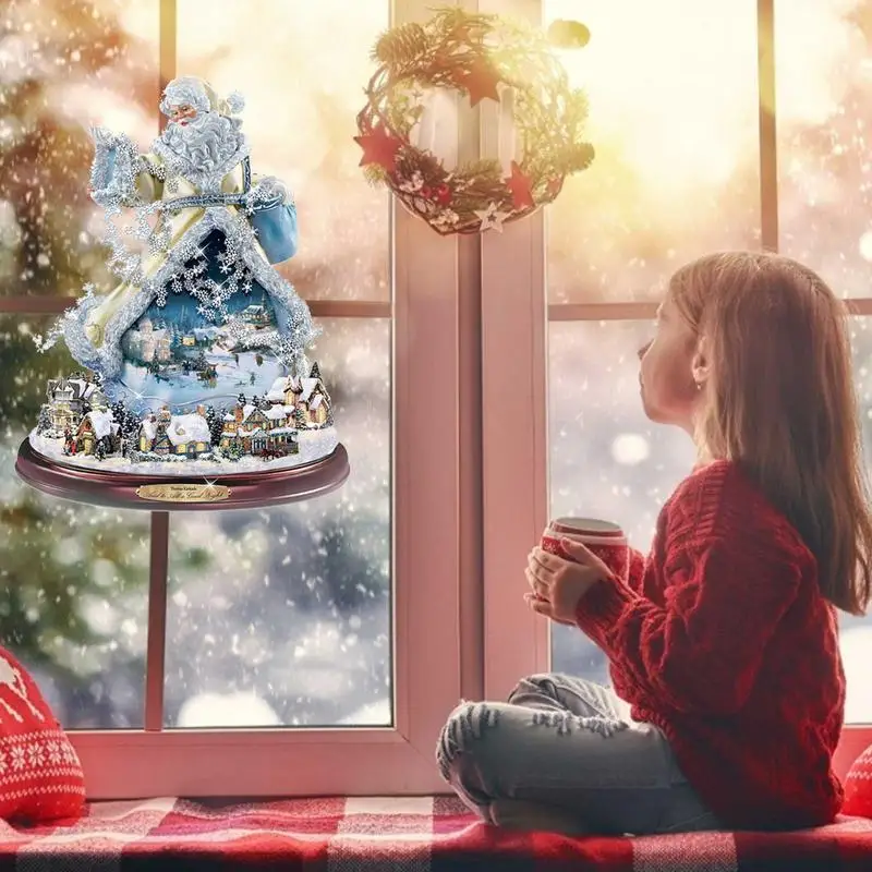 Рождественские наклейки на окна Веселые Рождественские украшения для дома Рождественские наклейки на стены Наклейки на окна в детской комнате Наклейки Изображение 1