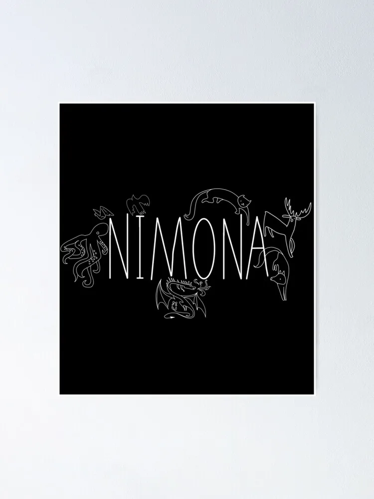 Классическая футболка Nimona, декор для плакатов, Современная настенная печать, Винтажная настенная роспись для дома, Забавная картина без рамки Изображение 1