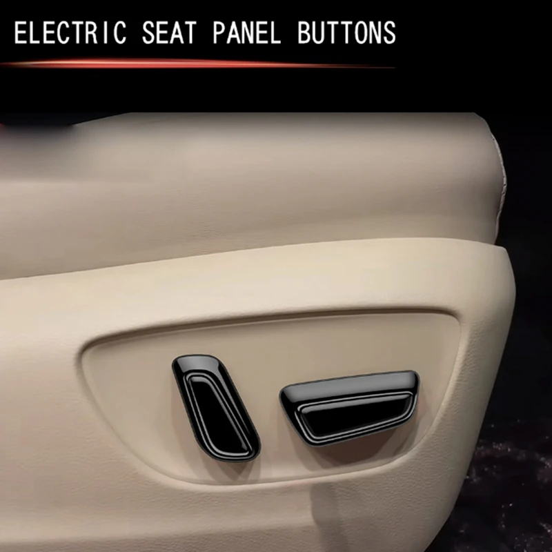 Ярко-черная рамка кнопки сиденья с электроприводом, Детали внутренней отделки Toyota Alphard 40 Series 2023+ Изображение 3