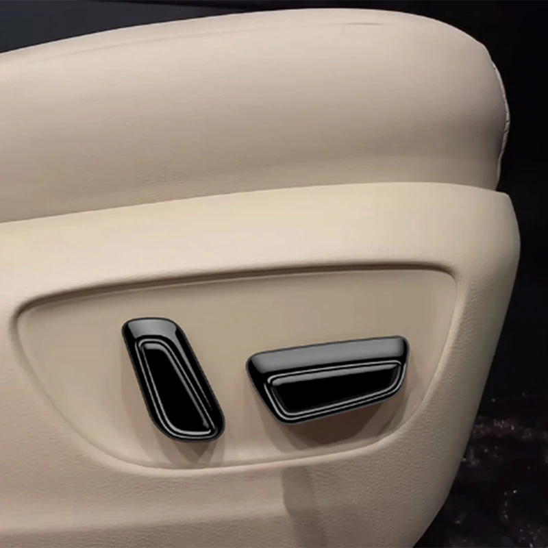Ярко-черная рамка кнопки сиденья с электроприводом, Детали внутренней отделки Toyota Alphard 40 Series 2023+ Изображение 4