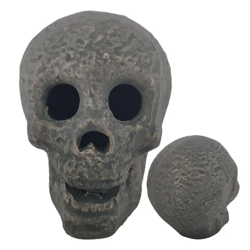 Декор в виде черепа для костра Керамические Жаропрочные украшения из человеческих черепов, сувениры для вечеринок, Устрашающий орнамент для очага в доме с привидениями Изображение 0