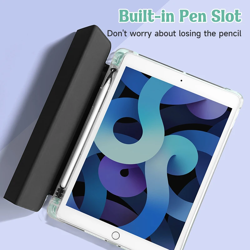Чехол Color Block Совместим с iPad iPad 9,7-дюймовый (6/5-го поколения, 2018/2017) Mini4 / 5, Air4 / 5 10,9 дюйма, с держателем для ручки Изображение 5