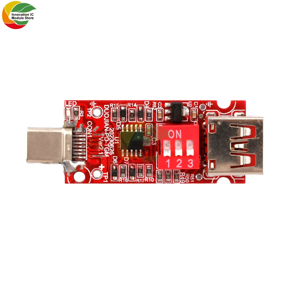 Type-C USB-C PD2.0 3.0 QC 2.0 от 3.0 до DC, модуль детектора подсадки для быстрой зарядки триггера опроса Изображение 3