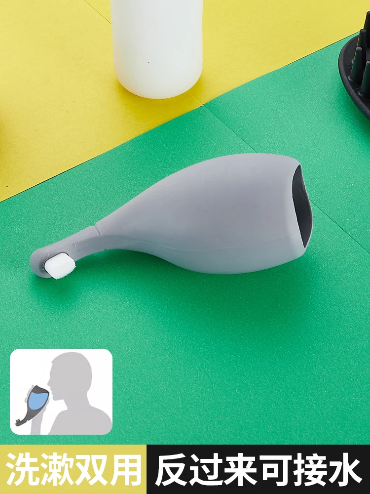 Силиконовая зубная щетка, зубная паста, комната для бесед, больничный стаканчик для полоскания рта, безопасные туалетные принадлежности Изображение 0