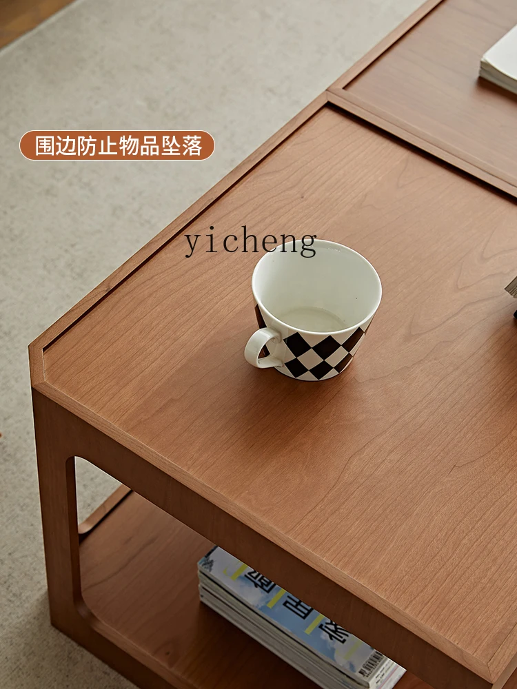 XC Original Simplicity Маленький Квартирный Кубик, комбинированный чайный столик в современном китайском стиле, двухслойный приставной столик Изображение 4