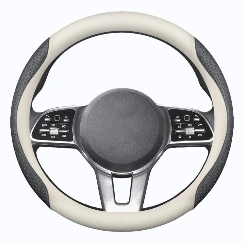 Подходит Для Benz C200 Tesla Mercedes White Haval H6 Круглая Крышка Рулевого колеса из Углеродного Волокна 38 D Style Автомобиля и аксессуаров Изображение 5