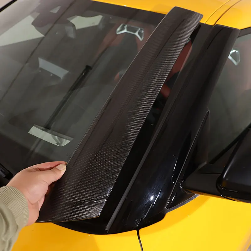 Для Toyota Supra A90 MK5 2019-2023 из настоящего углеродного волокна, Абажур для переднего стекла, наклейка на лобовое стекло, автомобильные Аксессуары Изображение 0