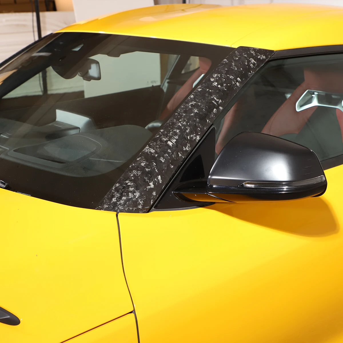 Для Toyota Supra A90 MK5 2019-2023 из настоящего углеродного волокна, Абажур для переднего стекла, наклейка на лобовое стекло, автомобильные Аксессуары Изображение 5