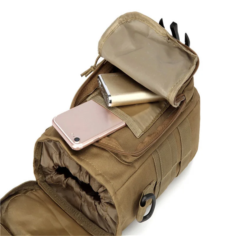 Тактическая водонепроницаемая сумка на открытом воздухе Армейская военная сумка EDC Molle для охоты, кемпинга, пешего туризма, сумка для хранения, Мужской рюкзак через плечо Изображение 3