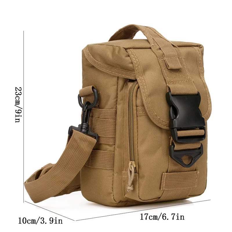 Тактическая водонепроницаемая сумка на открытом воздухе Армейская военная сумка EDC Molle для охоты, кемпинга, пешего туризма, сумка для хранения, Мужской рюкзак через плечо Изображение 5