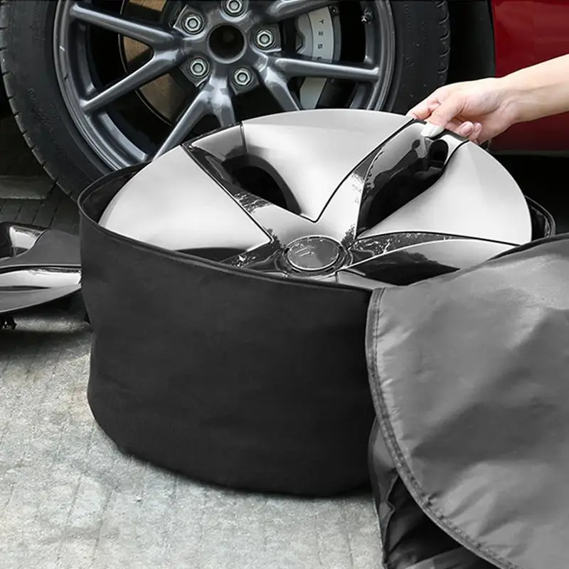 Для Tesla Модель 3 Сумка для хранения колесных дисков, чехол для автомобильных запасных шин, сумка для хранения шин, Защита колес, Пылезащитный Водонепроницаемый Изображение 2