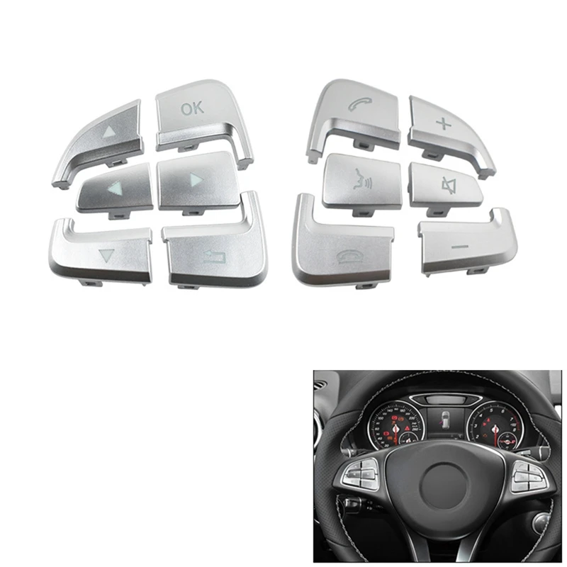 Накладка кнопки рулевого колеса автомобиля для Mercedes Benz GLS GLE автомобильные запасные аксессуары Изображение 0