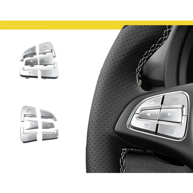 Накладка кнопки рулевого колеса автомобиля для Mercedes Benz GLS GLE автомобильные запасные аксессуары Изображение 1