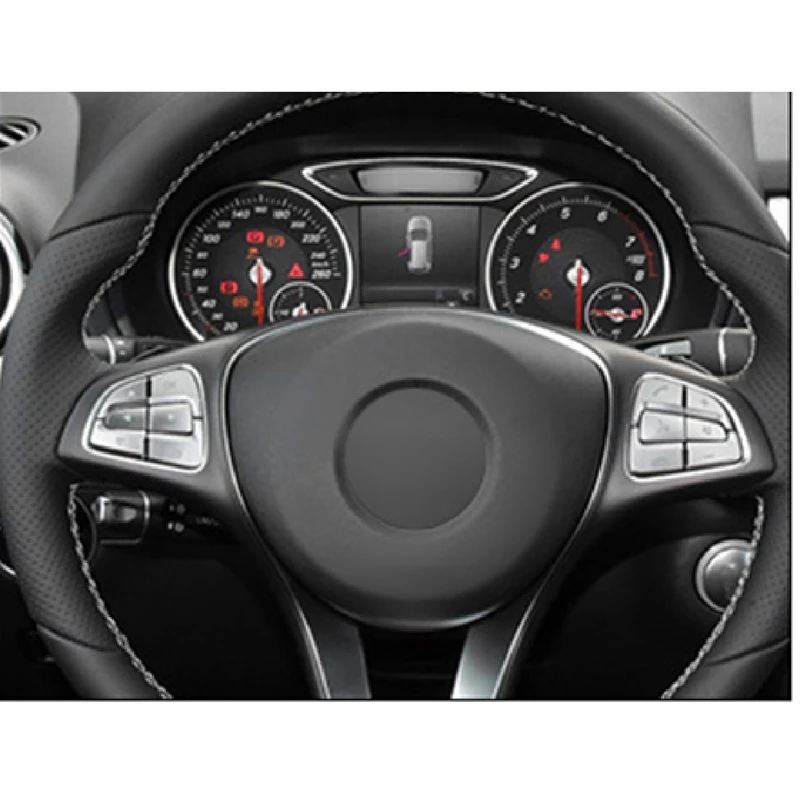 Накладка кнопки рулевого колеса автомобиля для Mercedes Benz GLS GLE автомобильные запасные аксессуары Изображение 3