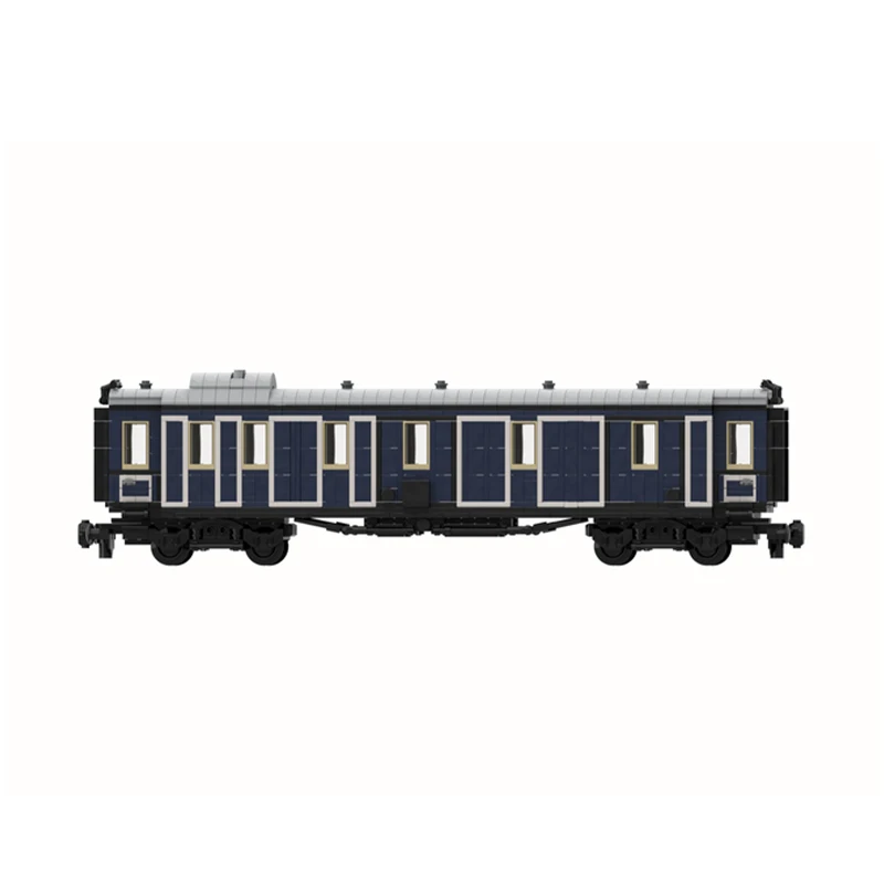Баварский экспресс-поезд серии City Train, Багажный вагон, строительные блоки, модели кирпичей, детские развивающие игрушки, Рождественский подарок Изображение 1