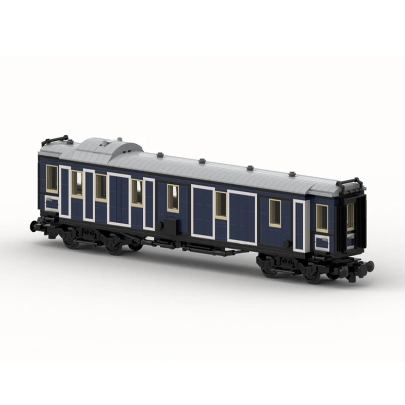 Баварский экспресс-поезд серии City Train, Багажный вагон, строительные блоки, модели кирпичей, детские развивающие игрушки, Рождественский подарок Изображение 4