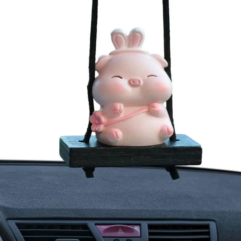 Украшения для автомобилей с изображением летающей свиньи, украшения для автомобильных зеркал заднего вида, Универсальные аксессуары для оформления интерьера автомобилей Изображение 2