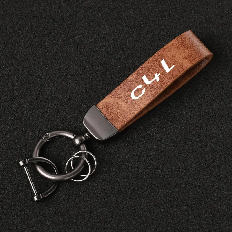 Модный кожаный брелок для ключей в виде делового подарка, мужской и женский брелок с логотипом автомобиля на заказ для аксессуаров Citroen C4L Изображение 1