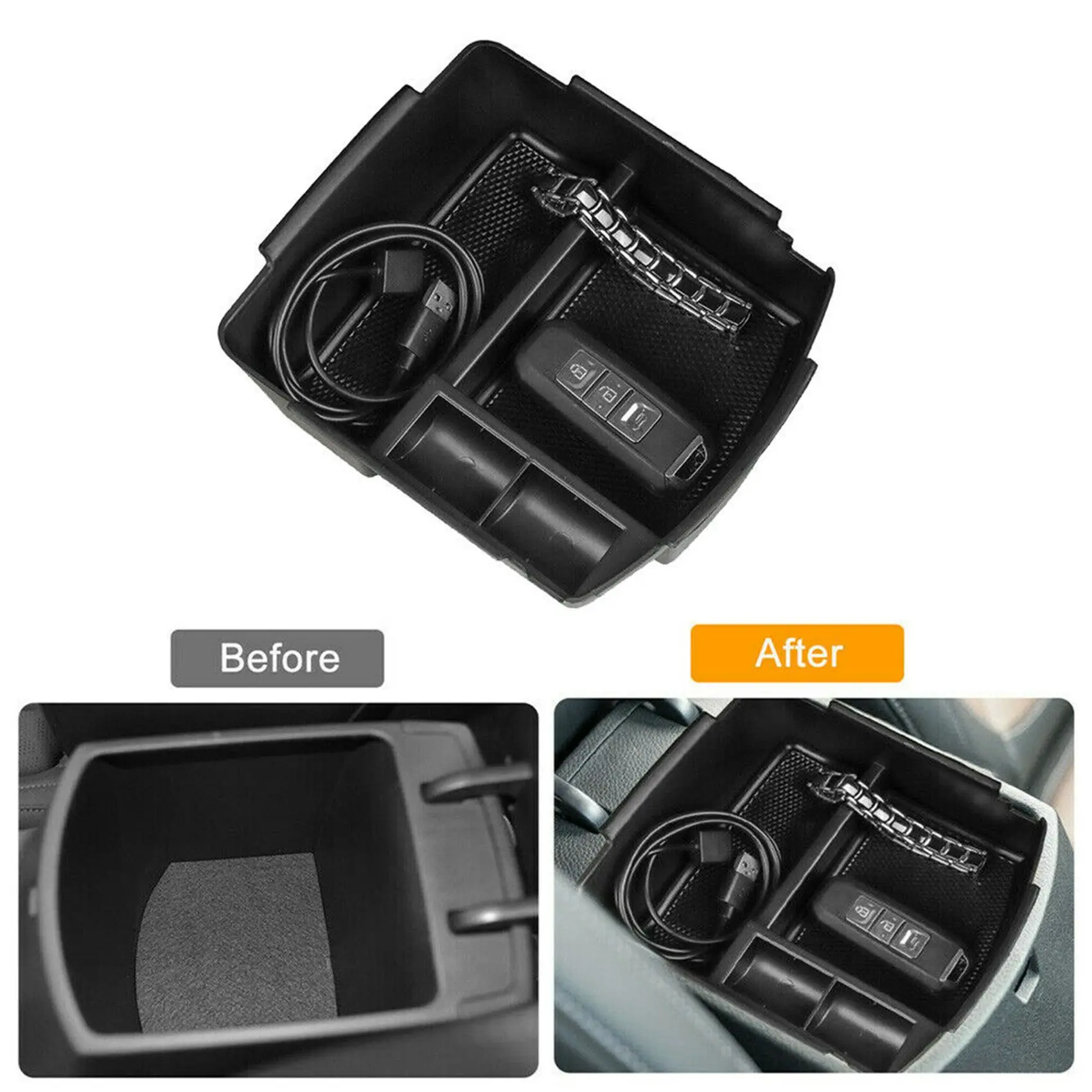 для Kia Seltos 2020-2021 Автомобильный подлокотник Ящик для хранения Центральная консоль Органайзер для перчаток Аксессуары для интерьера автомобиля Изображение 1