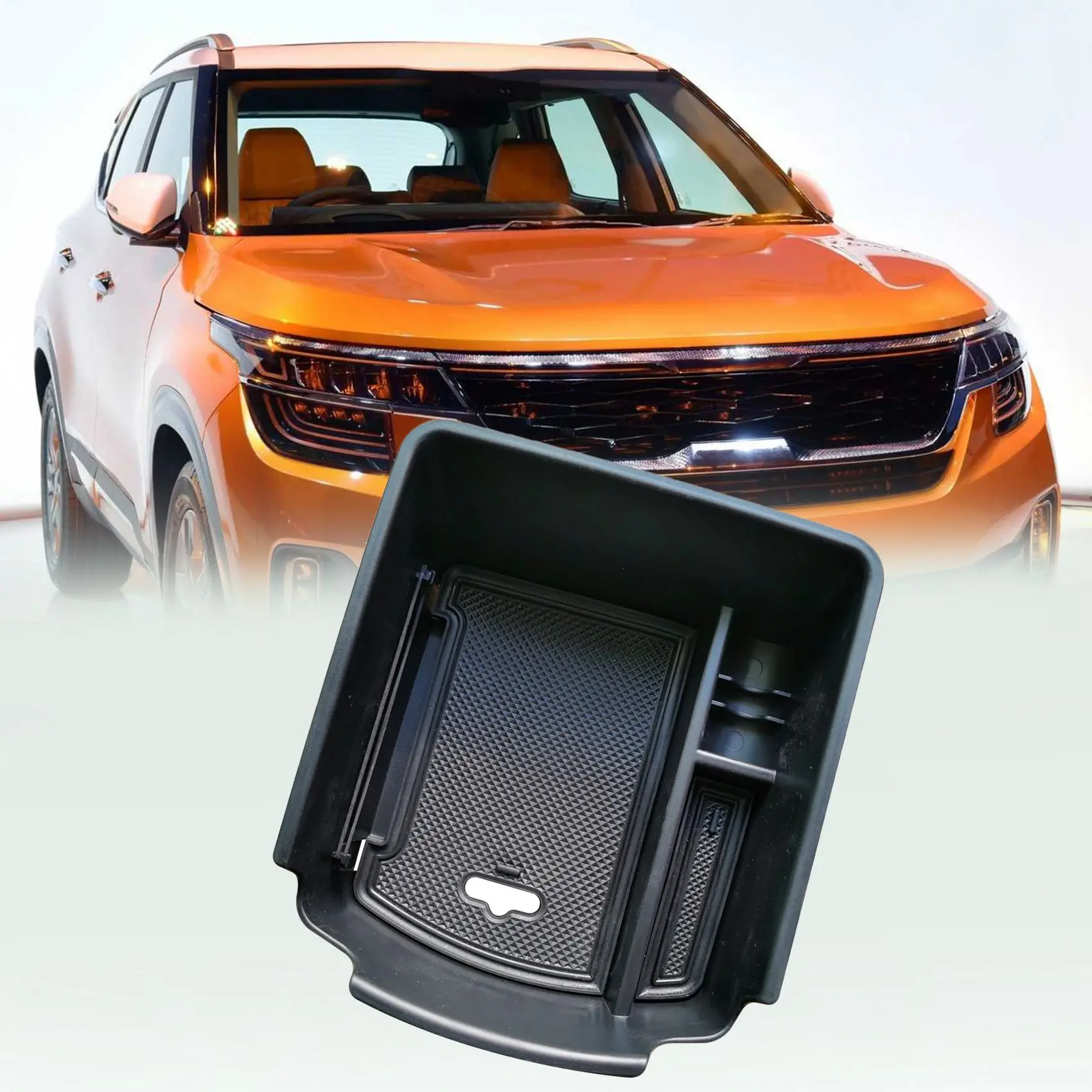 для Kia Seltos 2020-2021 Автомобильный подлокотник Ящик для хранения Центральная консоль Органайзер для перчаток Аксессуары для интерьера автомобиля Изображение 4