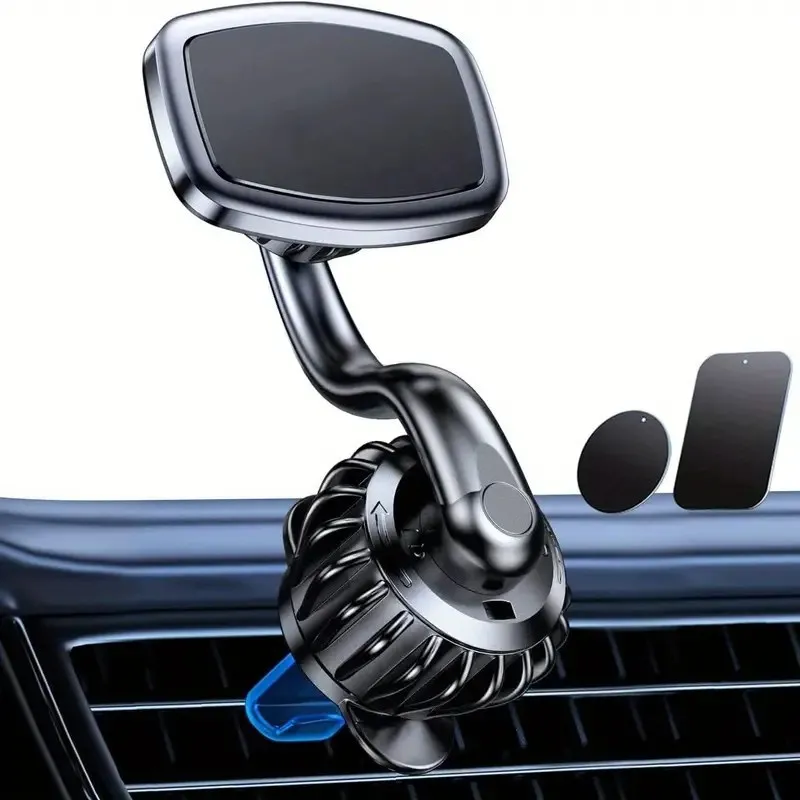 Магнитное крепление для автомобильного телефона, улучшенное крепление для автомобильного телефона с клипсой, крепление для телефона с сильным магнитом на 360 °, крепление для телефона с вентиляционным отверстием в автомобиле Изображение 0