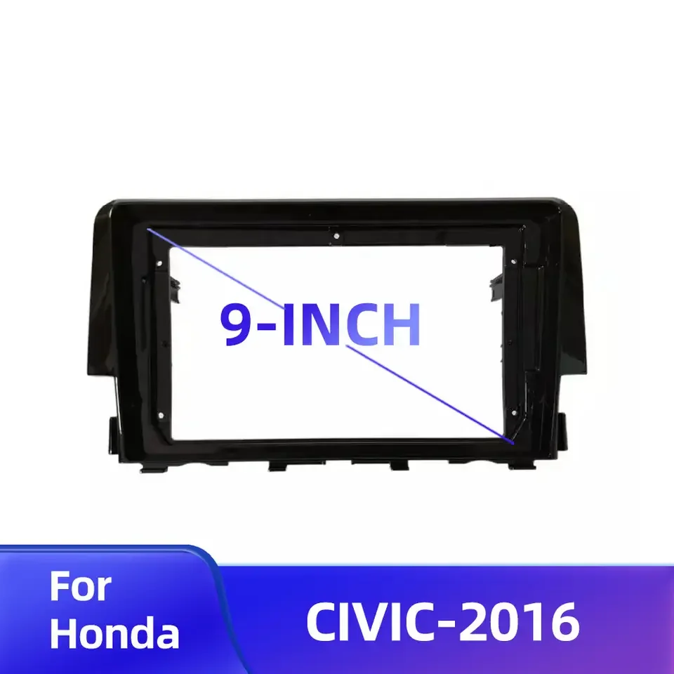 9-Дюймовая универсальная приборная панель Android, рамка автомобильного DVD-плеера, автомагнитола, стереоплеер с GPS, Автомобильная панель для Honda CIVIC 2016 Изображение 2
