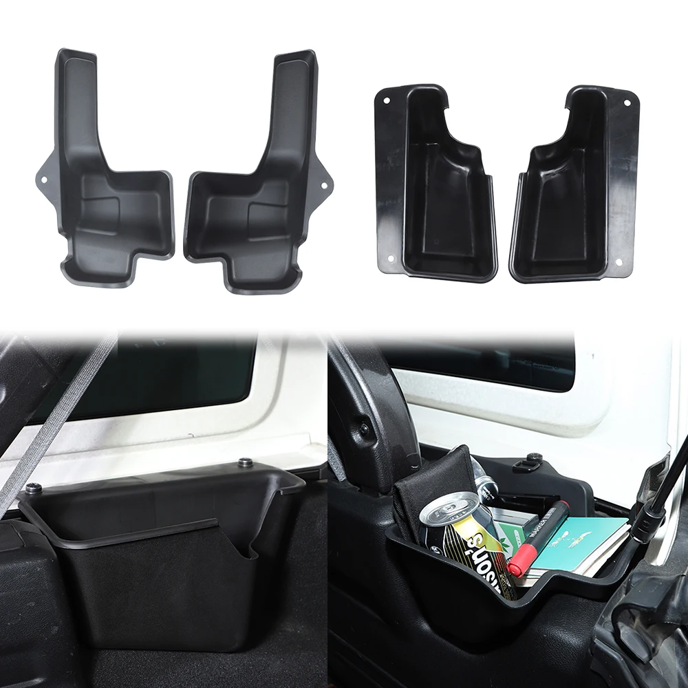 Левый и Правый Органайзер для багажника, Держатель телефона для Jeep Wrangler JL 2018-2023, Ящик для хранения в Заднем багажнике Автомобиля, Аксессуары для интерьера, Черный Изображение 0