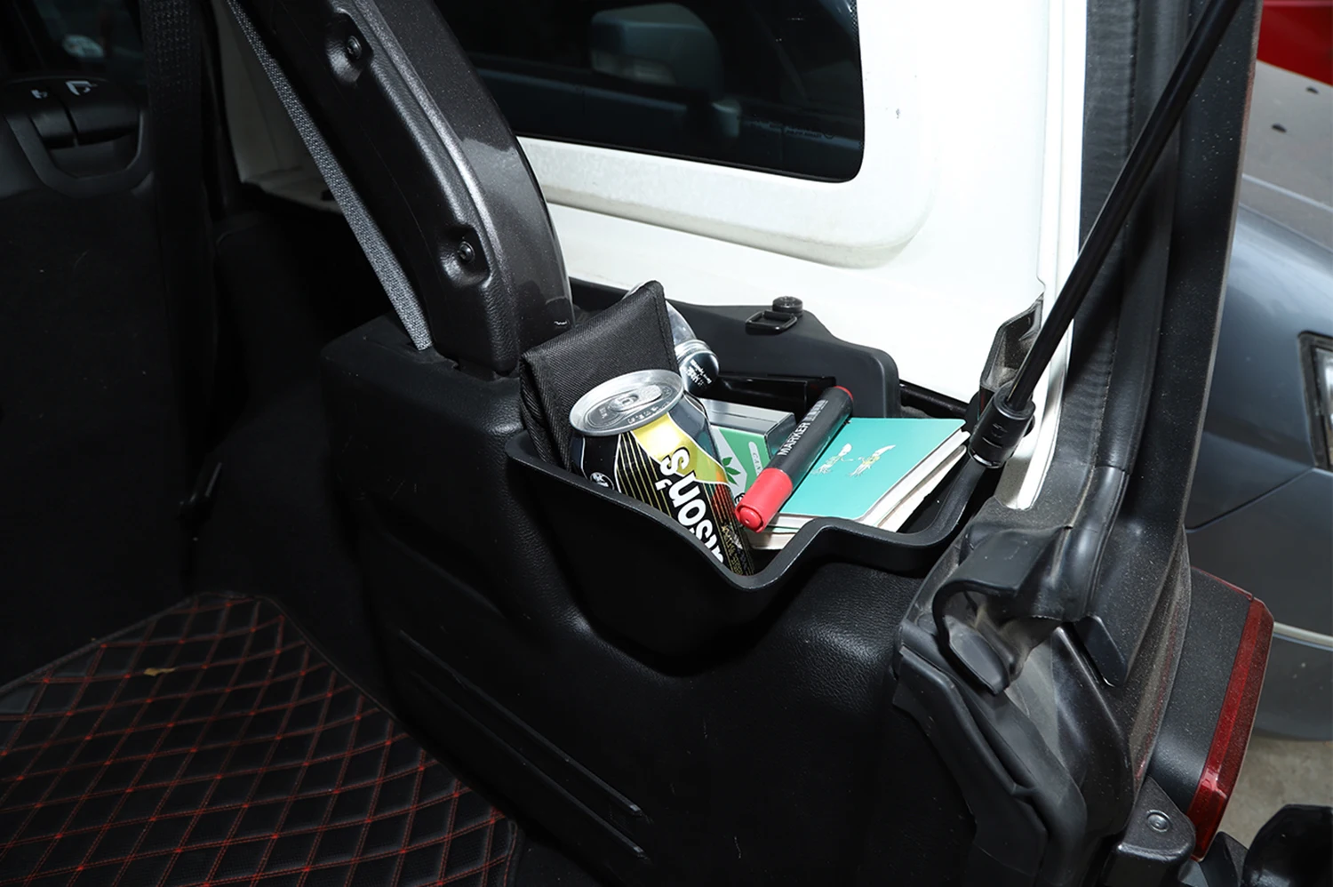 Левый и Правый Органайзер для багажника, Держатель телефона для Jeep Wrangler JL 2018-2023, Ящик для хранения в Заднем багажнике Автомобиля, Аксессуары для интерьера, Черный Изображение 5