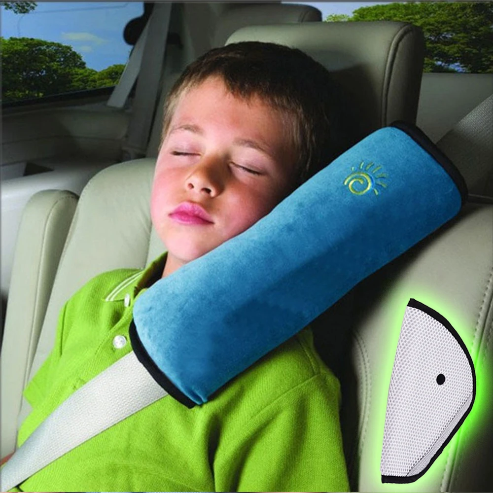 Детская подушка Автомобильные Ремни безопасности для детей Подушки Автокресло Защита от положения сна Регулируемая Подушка для ремня безопасности автомобиля для детей Изображение 1