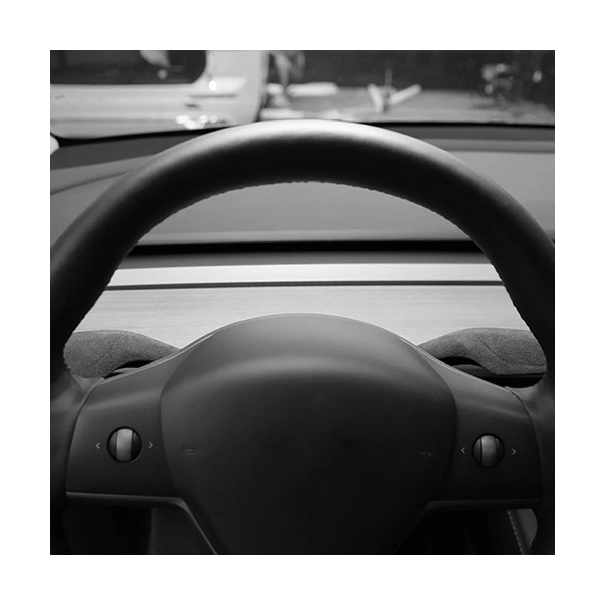 Для Tesla Model-Y Протектор рычага переключения передач Замшевая кожаная меховая крышка рычага переключения передач Внутренняя модификация корпуса Винно-красный Изображение 0