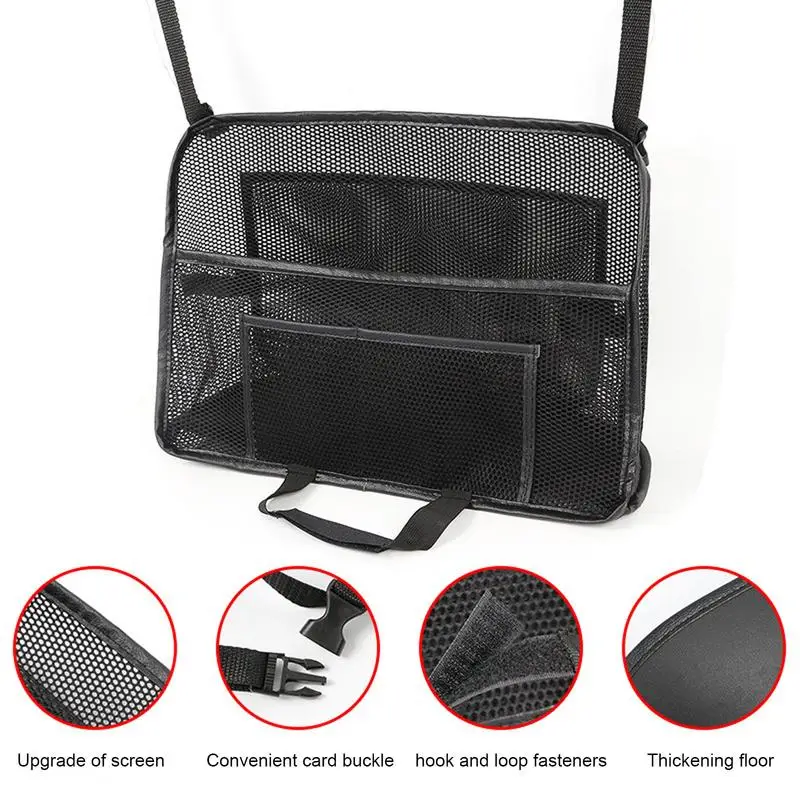 Сетчатые сумки-органайзер, автомобильная сумочка, держатель для переднего кресла, сетчатый контейнер, держатель большой емкости Изображение 1