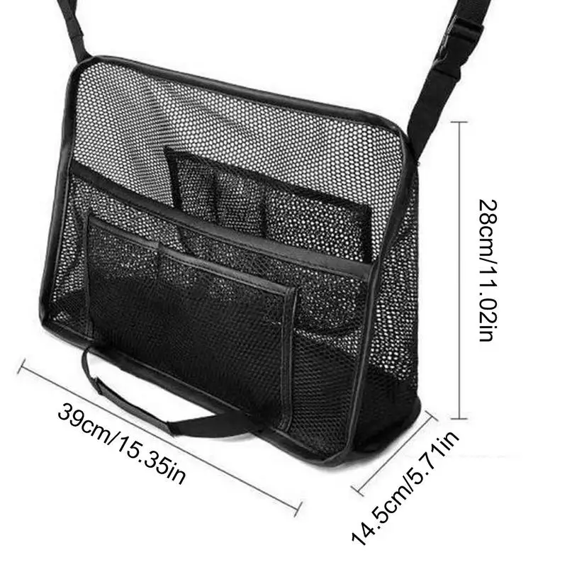 Сетчатые сумки-органайзер, автомобильная сумочка, держатель для переднего кресла, сетчатый контейнер, держатель большой емкости Изображение 5