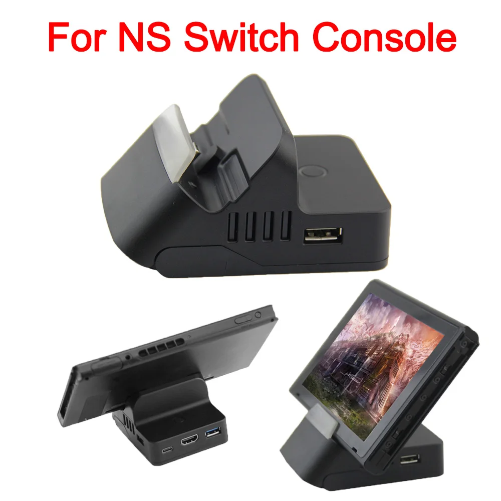 Конвертер видео для телевизора, подставка для зарядки видео-конвертера, совместимая с HDMI, Подключи и играй, Отвод тепла для консоли NS Switch. Изображение 0