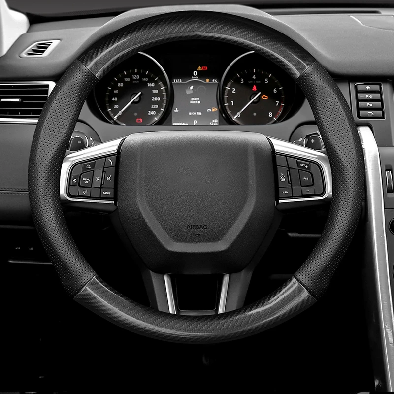 Тонкий без запаха для Land Rover Discovery Sport, кожаный чехол на руль Carbon Fit 2.0T S SE HSE Luxury Pure 2016 2017 Изображение 2