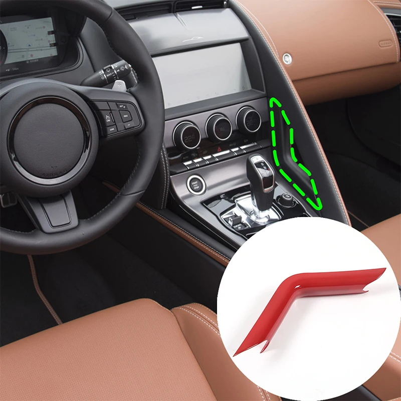 Для 13-24 Jaguar F-TYPE ABS красный переключатель передач правый L-образная декоративная полоска аксессуары Изображение 0