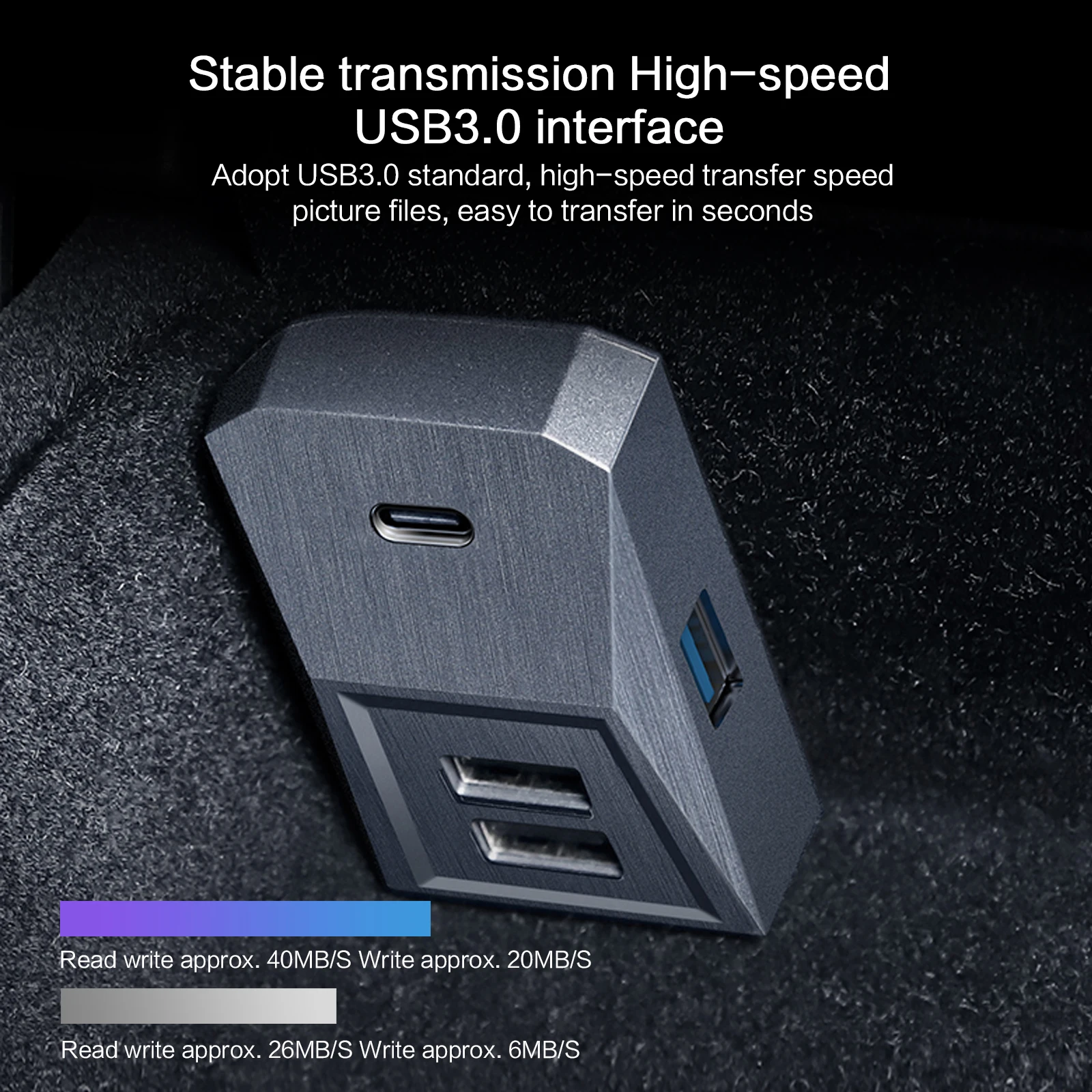 USB-концентратор для перчаточного ящика Tesla Model 3 Модель Y 2021-2023 Разветвитель цифрового дисплея Док-станция для передачи данных Изображение 2