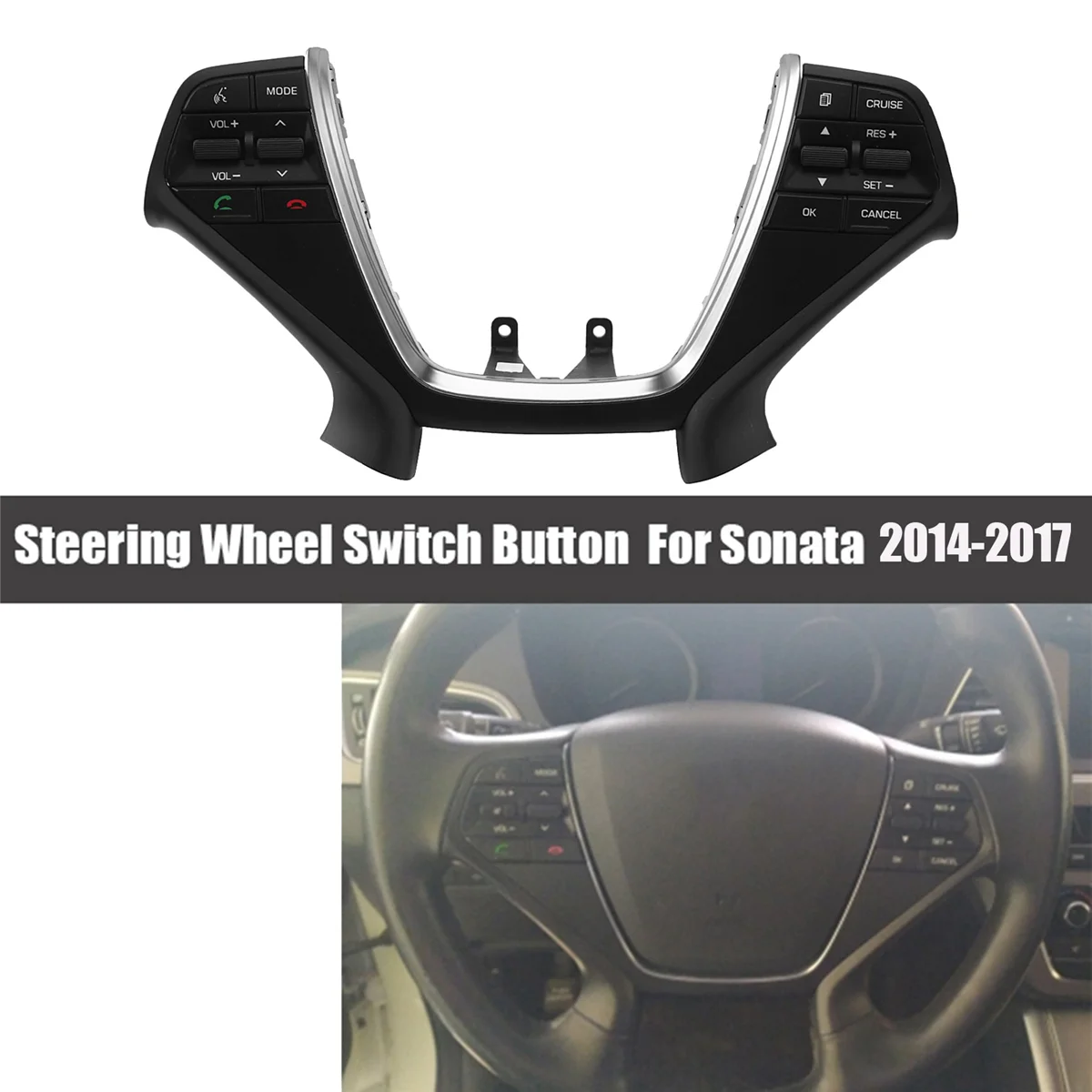 96700-C1510 Переключатель круиз-контроля на рулевом колесе в сборе для Hyundai Sonata 2014-2017 Кнопка дистанционного управления телефоном Bluetooth Изображение 1