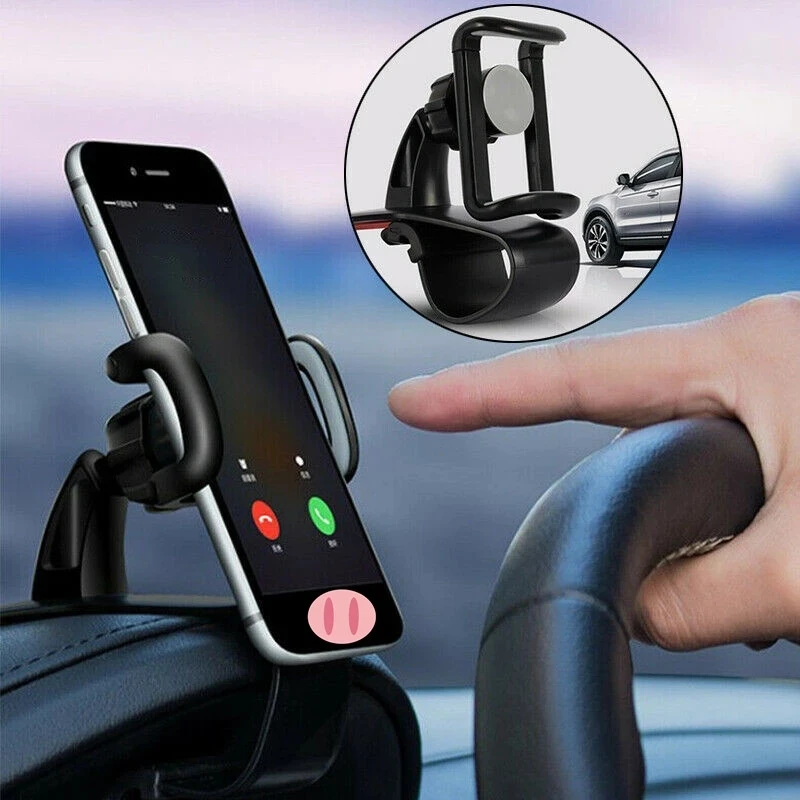 Универсальный автомобильный держатель для телефона на приборной панели, простая подставка для крепления на зажиме, кронштейн для дисплея GPS, автомобильный держатель для iPhone 8 X Samsung XiaoMi Изображение 1