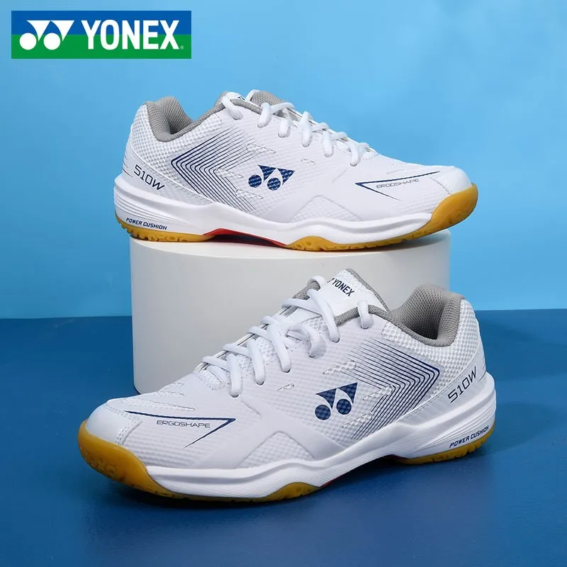 Новое поступление Обуви для бадминтона Yonex, широкие суперлегкие спортивные кроссовки с силовой подушкой для мужчин и женщин Shb510w для тенниса Изображение 1
