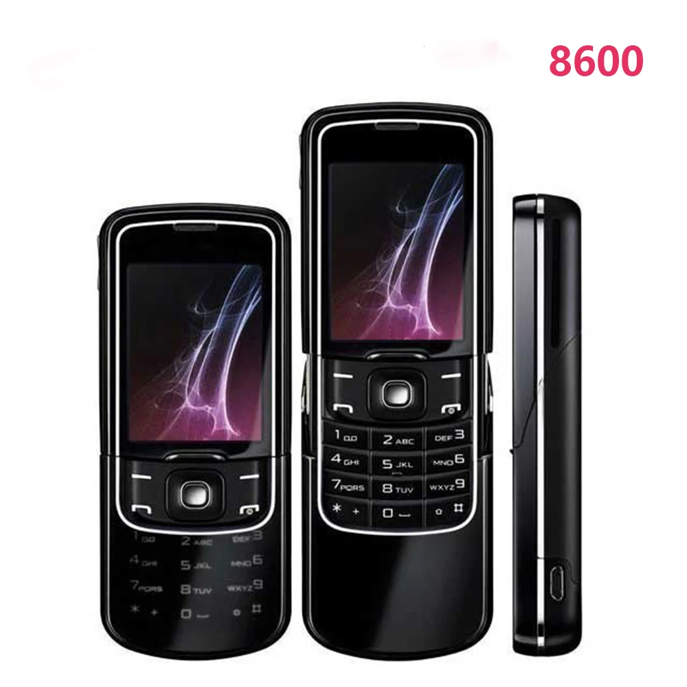 Оригинальный отремонтированный мобильный телефон 8600 Luna с разблокированной четырехдиапазонной клавиатурой GSM на арабском, русском и иврите, 2007 года выпуска, Германия Изображение 0