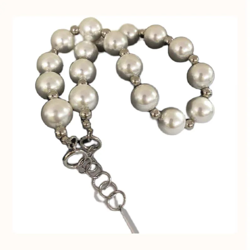 Большое жемчужное ожерелье, позолоченные цепочки для женщин с простым дизайном Изображение 3