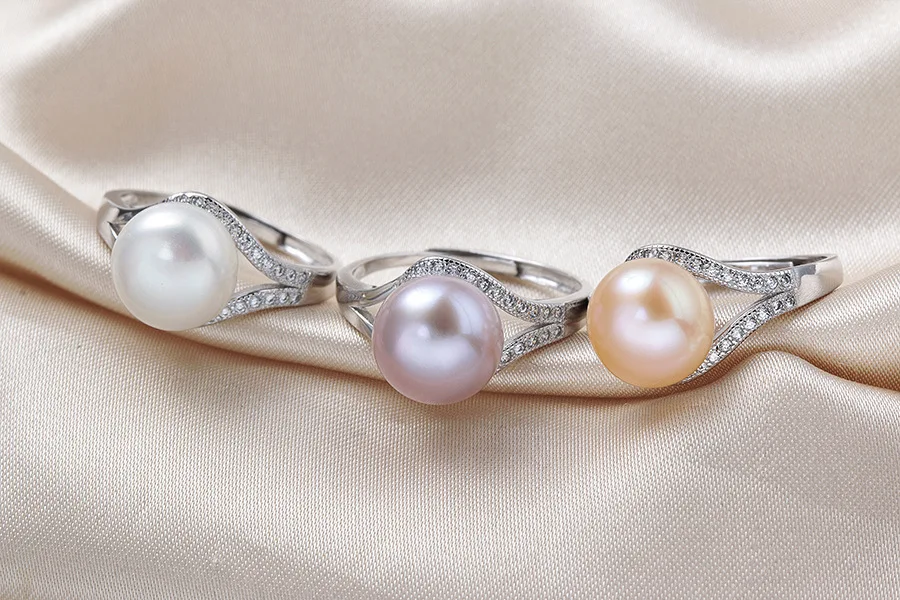 Темперамент Манту плоские жемчужные кольца для женщин модное простое элегантное индивидуальное кольцо принцессы с регулируемым отверстием Изображение 5