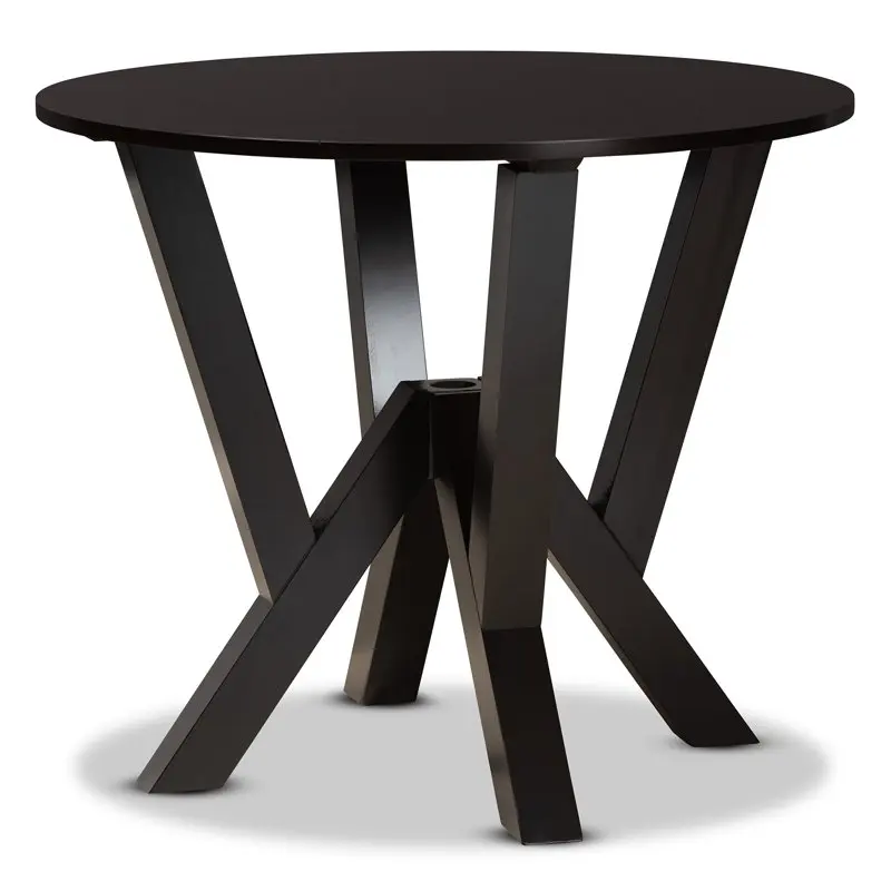 Обеденный комплект из 2 деревянных стульев, обитых темной тканью песочного цвета, выполненный в современном стиле, из 2 частей Изображение 3