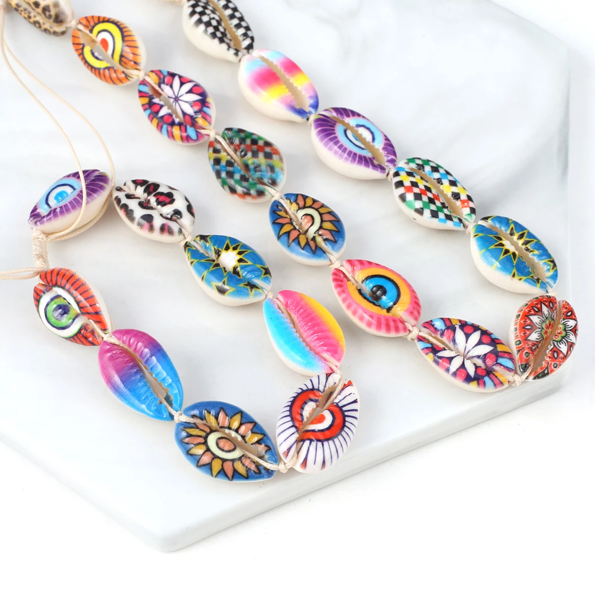 Женские наборы ожерелий с натуральным пресноводным покрытием в виде ракушек, Романтические подарки Изображение 0