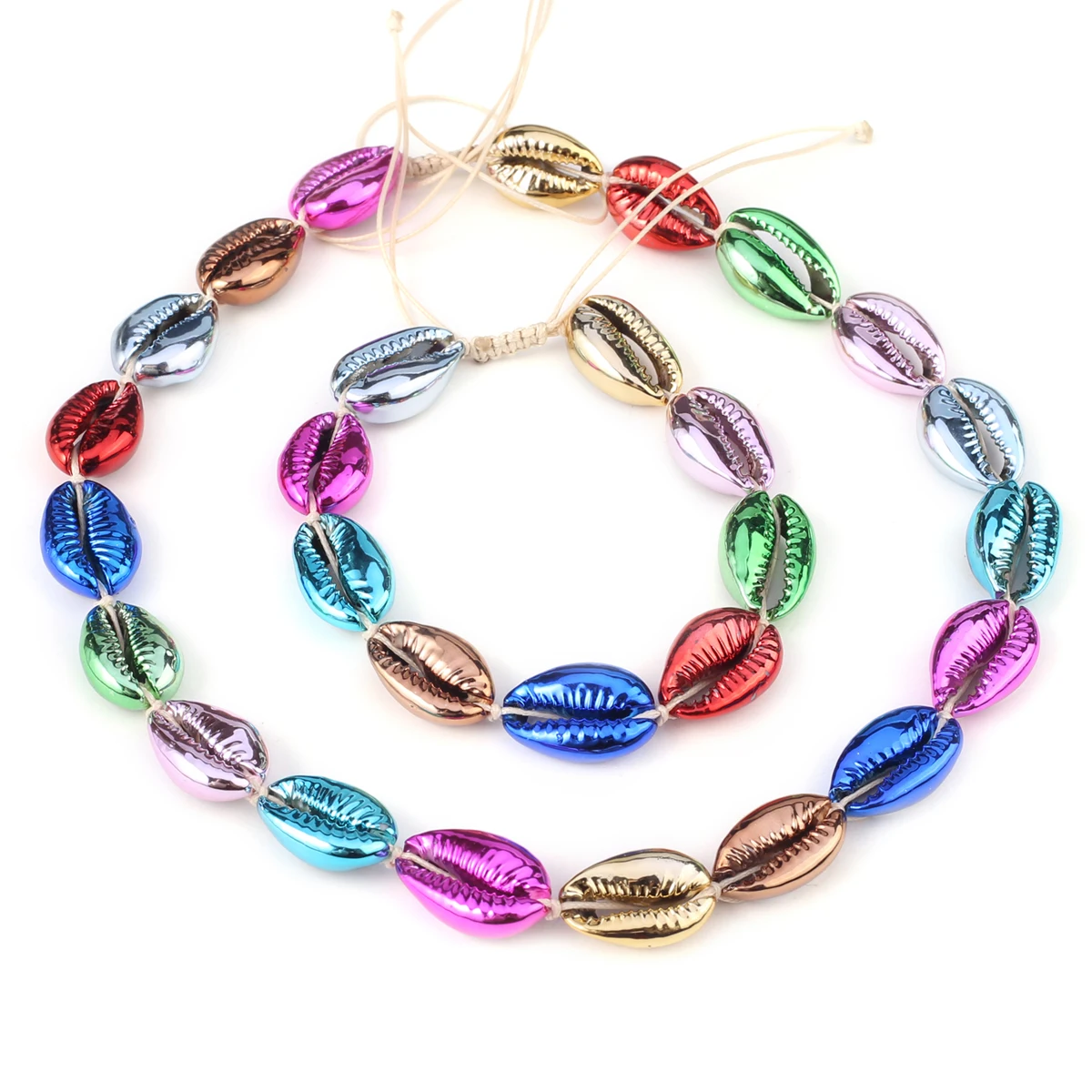 Женские наборы ожерелий с натуральным пресноводным покрытием в виде ракушек, Романтические подарки Изображение 3