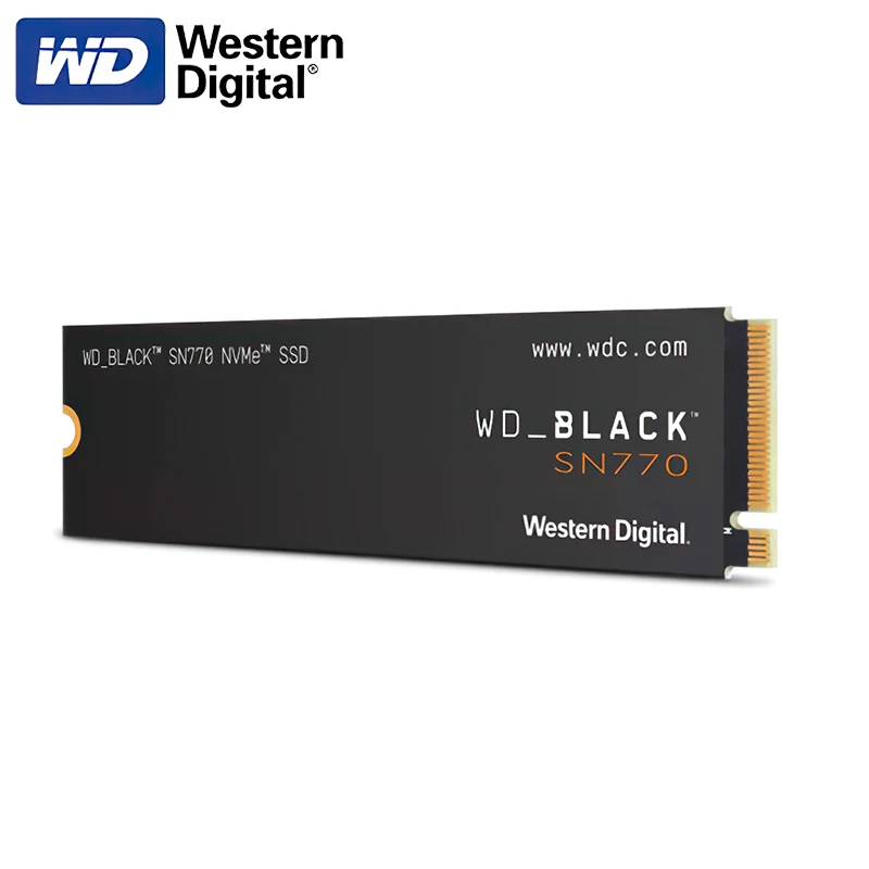 Набор из 5 предметов Western Digital SN770 NVMe SSD 2 ТБ 1 ТБ 500 ГБ Внутренний Игровой Твердотельный накопитель Gen4 PCIe M.2 2280 Изображение 1