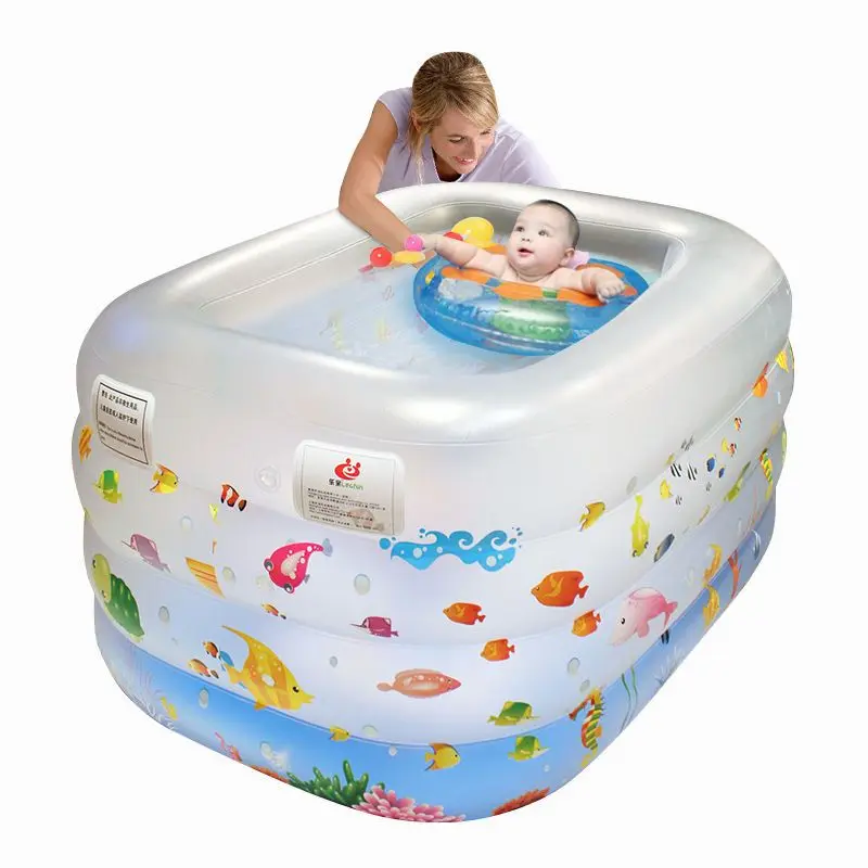 небольшой надувной бассейн на открытом воздухе, Съемный бассейн для летних вечеринок, Портативное оборудование для развлечения детей с рыбками многоразового использования Изображение 1