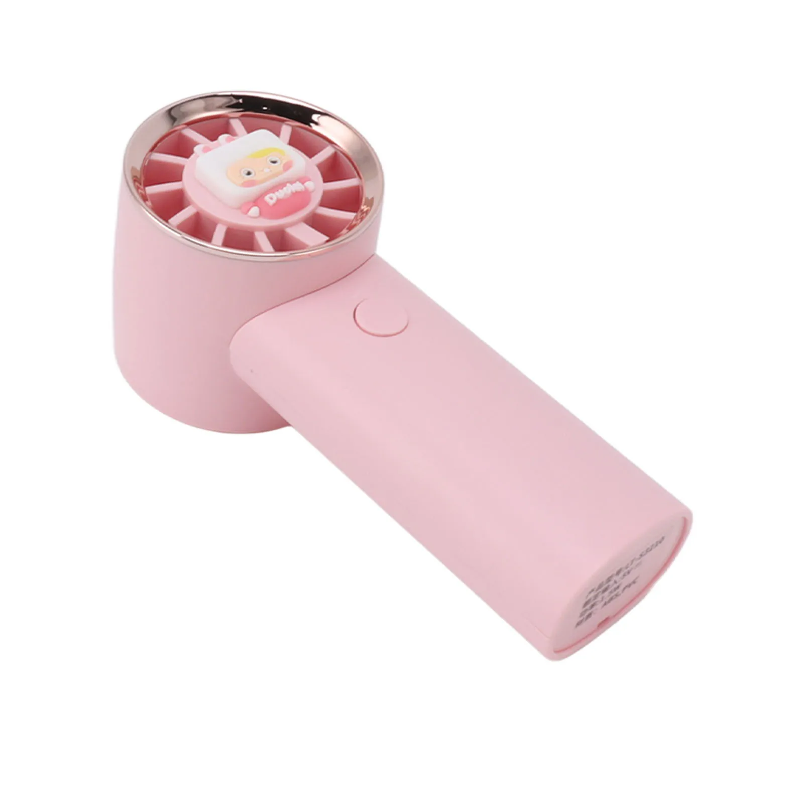 Портативный маленький вентилятор Розовый ручной турбинный вентилятор для фитнеса для покупок Изображение 3
