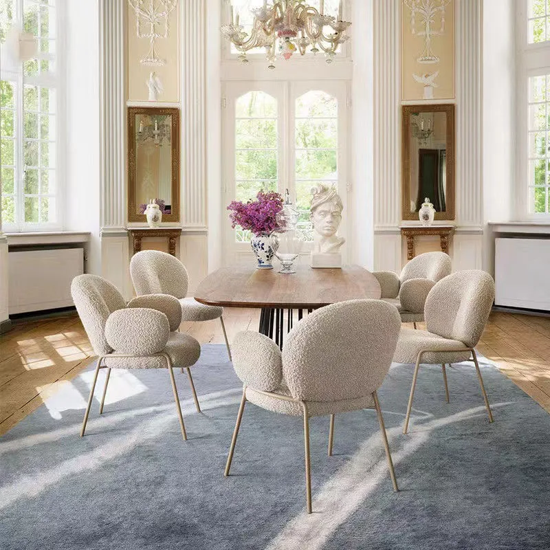 Дизайн обеденных стульев для гостиной Расслабляющий, Современный, Индивидуальный, Ресторанные Обеденные Стулья, Минималистичная мебель в скандинавском стиле Cadeiras HY Изображение 5
