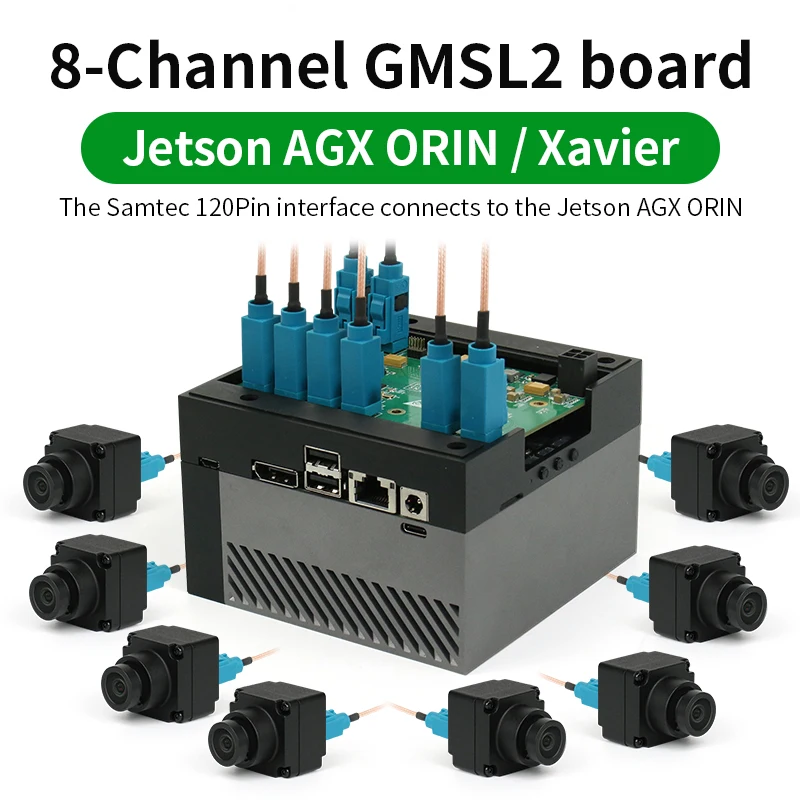 8-полосная плата сбора данных GMSL, адаптерная плата Jetson AGX Orin и плата разработки Xavier suite max9296 Изображение 0